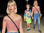 January Jones, 45, reveals her toned figure in a black string bikini ...